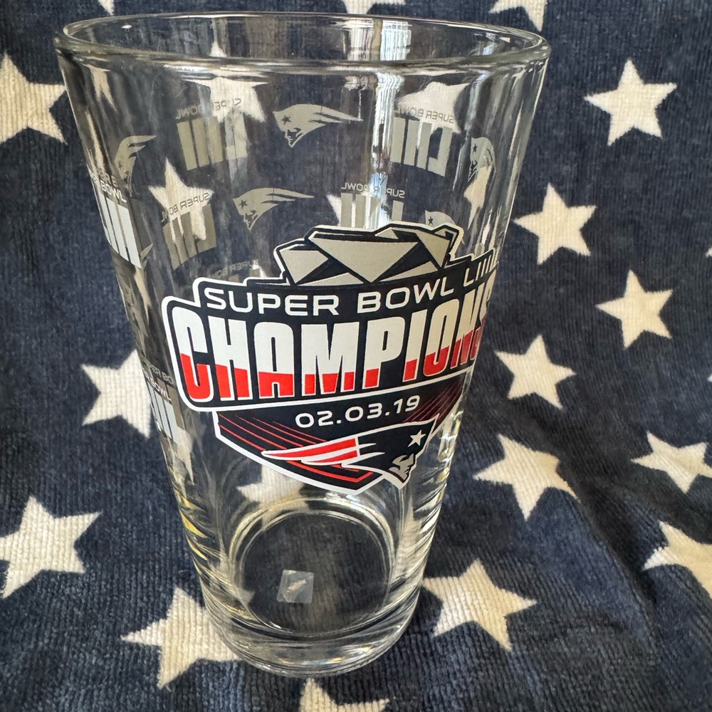 Super Bowl LIII Champions Glass
